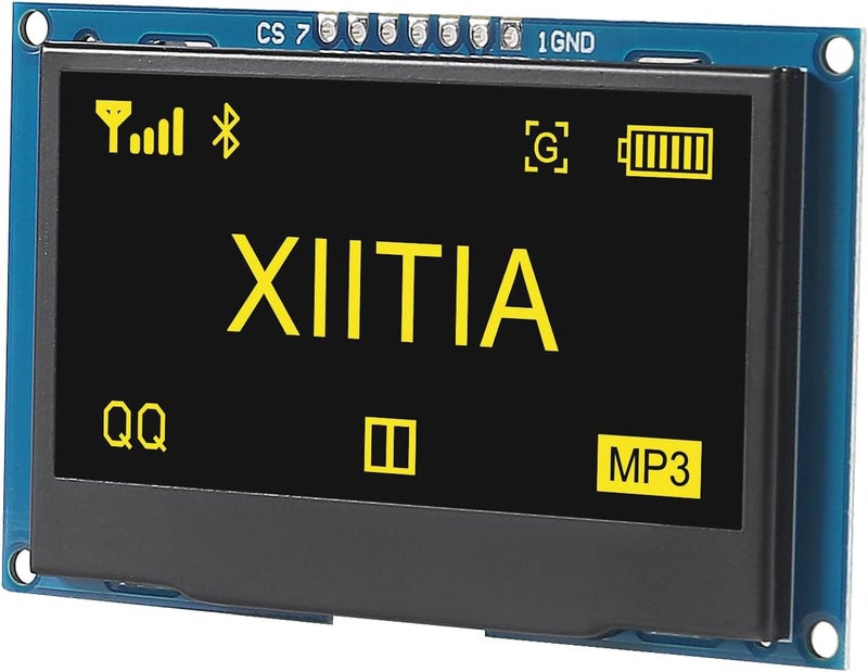 XIITIA 2pcs 2.42 inch 128x64 OLED LCD Display Module SSD1309 7 Pin SPI/IIC I2C Serial Interface for Arduino UNO R3 (Yellow Light) - Image 5
